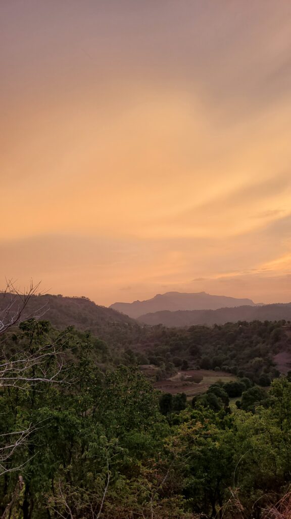 A beautiful sunset at Purushwadi