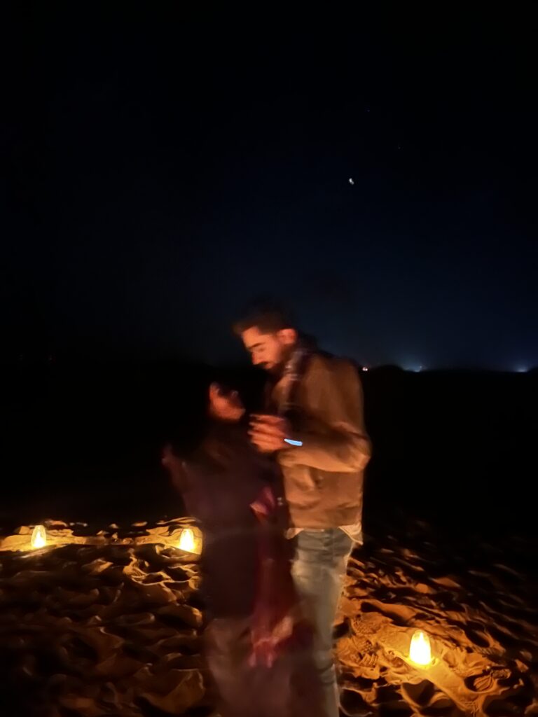 Dancing to the tunes in the middle of a desert in Jaisalmer.